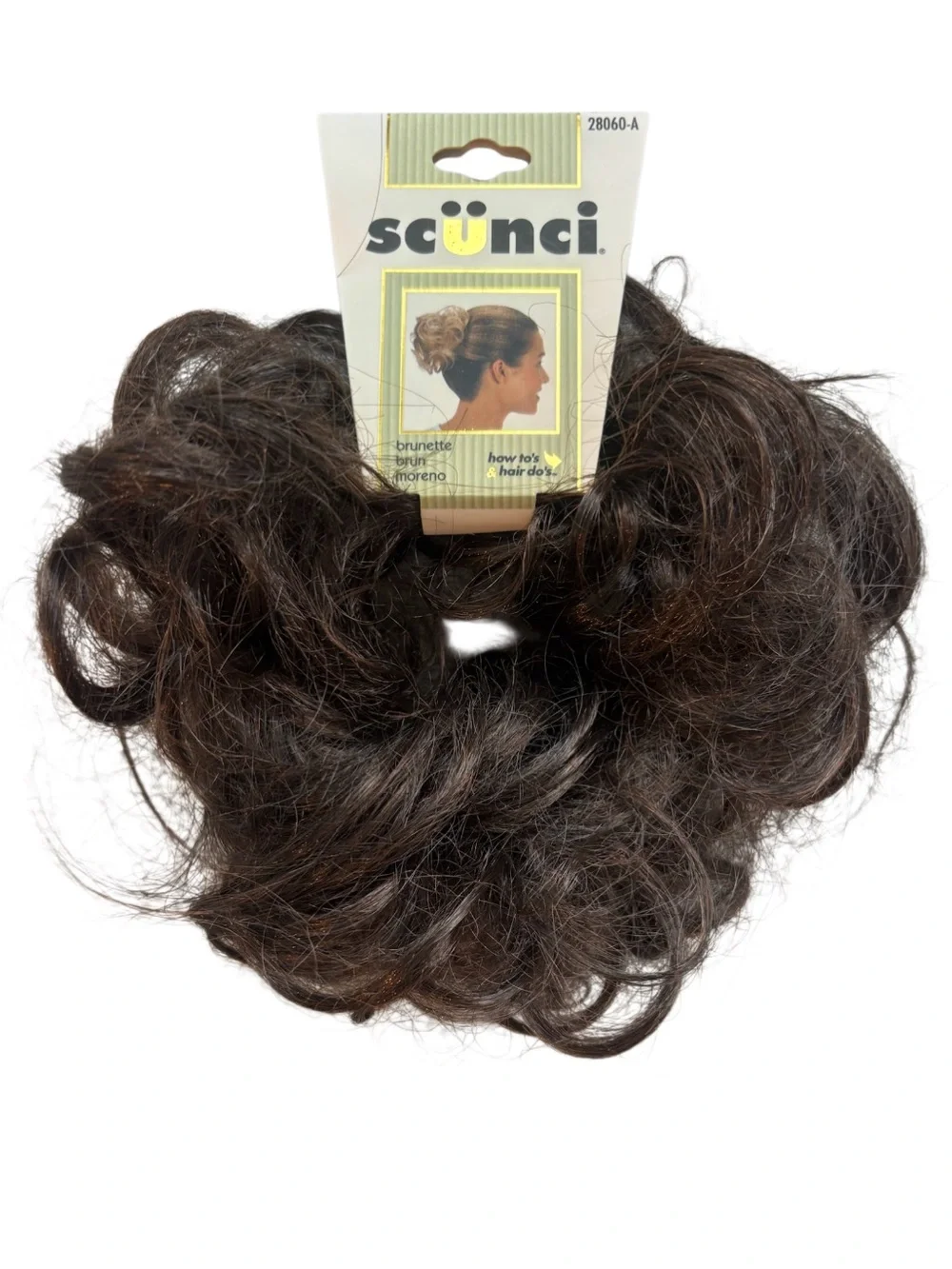 Scunci Brunette Messy Bun Hair Piece Scrunchie Updo Extension NEW Boho Brown